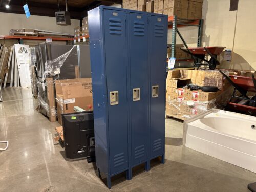 SALSBURY 36" Wide Blue Triple Tier Standard Locker