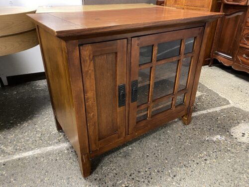 Mission Style 2-Door Asymetrical Side Cabinet