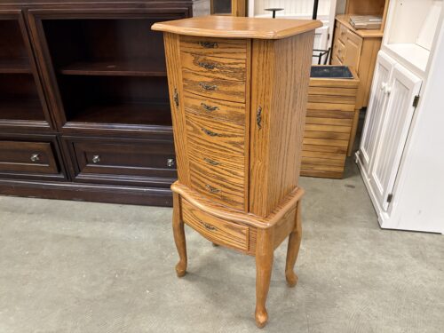 POWELL Vintage 8 Drawer Jewelry Dresser with Side Storage and Mirror