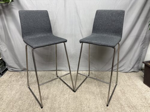 IKEA Lillanas Dark Grey Fabric Bar Stool (Set of 2)