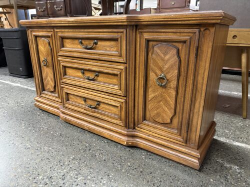 Walnut Finish Italian Neoclassical Buffet