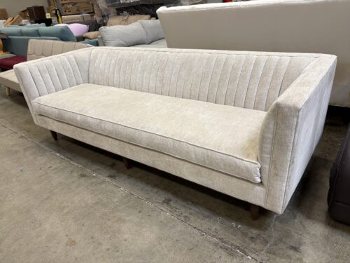 JOYBIRD Chelsea Wide Seat Sofa with Channel Stitched Back Rest in Crave Irish Cream