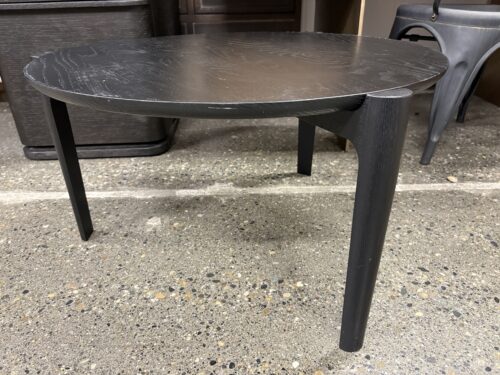Black Wood Modern 3 Leg Coffee Table