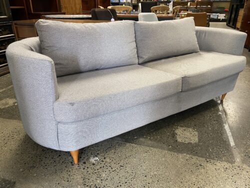 Light Grey Modern Curved Arm Sofa