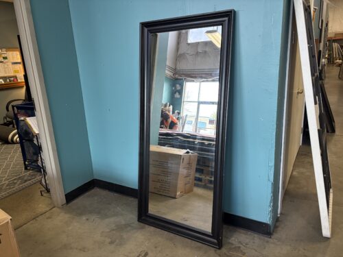 IKEA Hemnes Full Length Rectangular Wall Mirror with Black Wooden Frame