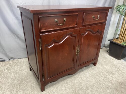 THE STERLING COLLECTION Cherry Stained 2-Drawer Side Cabinet