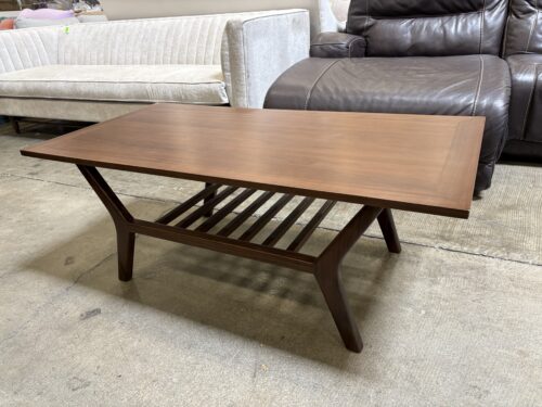 JOYBIRD Cullen Walnut Veneer 2 Tier Mid-Century Style Coffee Table