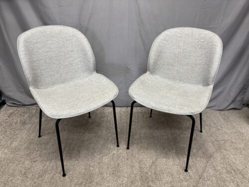 Light Grey Fabric Dining Chair (Set of 2)
