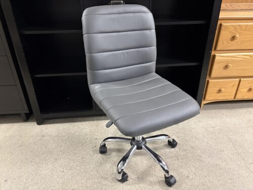 Grey Ribbed Office Chair