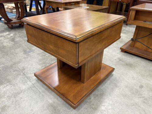 Vintage Brutalist Style Nightstands with Inlay Power Strip