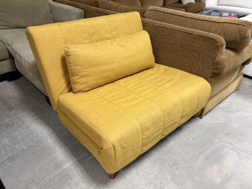 Mustard Yellow Convertible Futon Chair