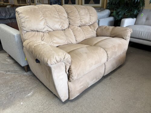 Tan Manual Reclining Loveseat