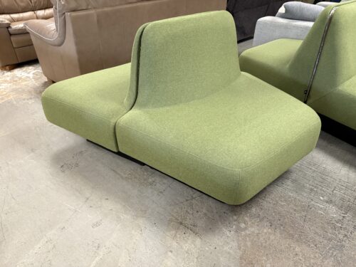 NAUGHTONE Apple Green Modern Narrow Back to Back Chair (Set of 2)
