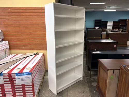 White Minimal 6-Shelf Bookcase
