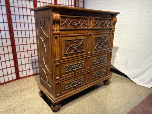 Spanish Revival 8-Drawer Tallboy Dresser