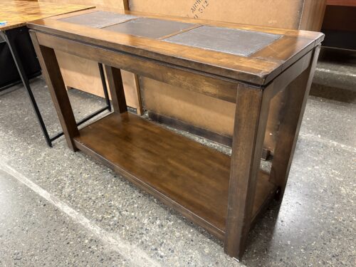 Stone Tile Topped Wooden Console Table