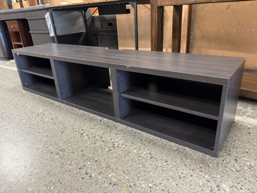 Black 3-Cubby Media Stand
