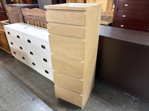 IKEA Mach 6-Drawer Oak Veneer Dresser w/ Lift Top Mirror