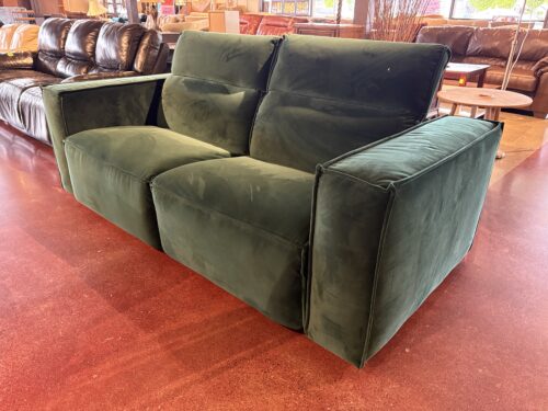 JOYBIRD  Camden Modular Reclining 2-Piece Velvet Sofa in Emerald Green