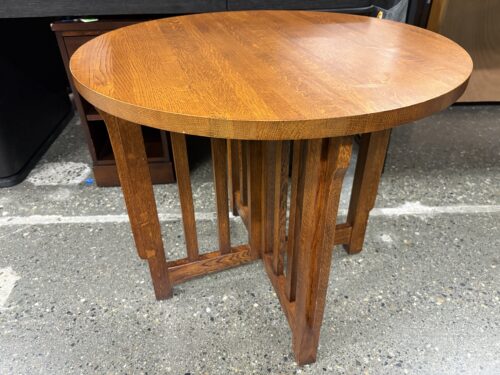 Solid Wood Mission Style Round End Table