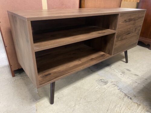 Modern 2-Shelf Brown Media Console