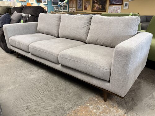 Pebble Grey Fabric 3-Seat Sofa