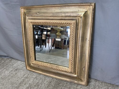Weathered Rose Gold Beveled Provence Square Mirror