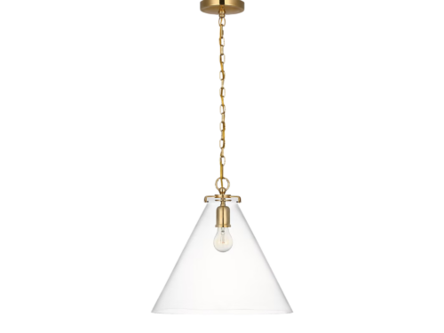 NEW! VISUAL COMFORT Katie Conical Brass Pendant Light