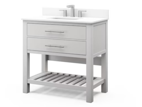 NEW! ALLEN + ROTH Merle 36 inch Vanity in Agreeable Grey (Bellevue)