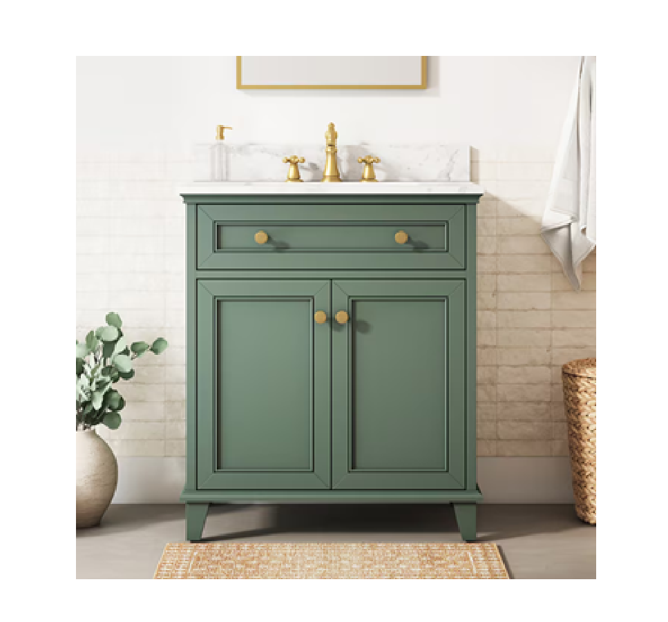 NEW! ALLEN + ROTH  Lambert 30″ Bathroom Vanity in Basil