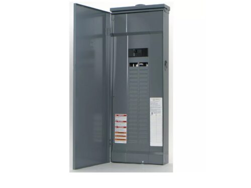 NEW! HOMELINE 200 Amp 8 Space 16 Circuit Outdoor Main Breaker Electrical Panel