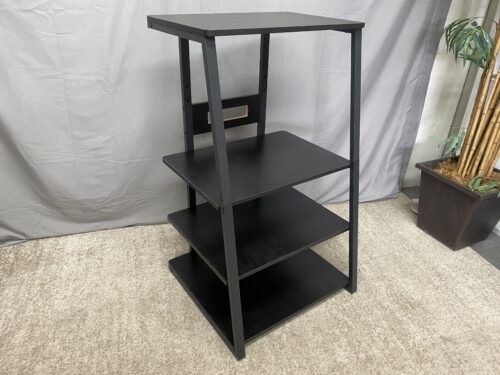 Black 4-Tier Media/Audio Stand