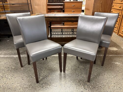 Pewter Upholstered Dining Chair (Set of 4)