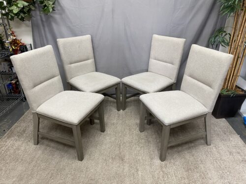 FABRIQUE PAR Light Grey Upholstered Modern Dining Chairs (Set of 4)