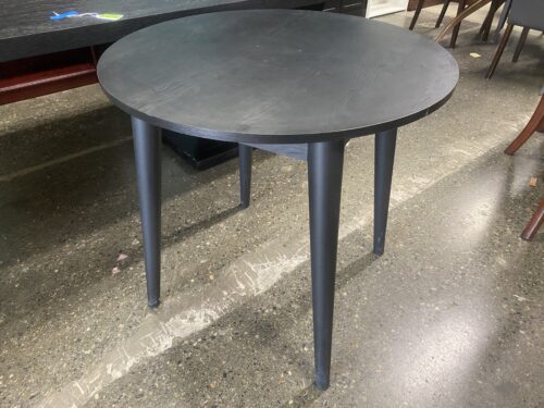 Small Round Black Modern Dining Table