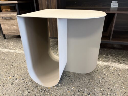 Pewter Modern Geometric End Table