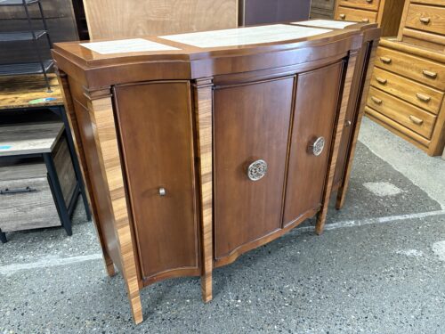 ASPENHOME Art Deco Stone Top Bar Cabinet