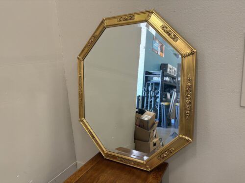 Vintage Ornately Carved Golden Mirror