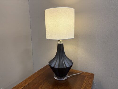 Modern Black Petite Squash Shaped Table Lamp