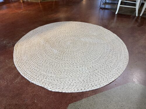 NEW! ALLEN + ROTH Providence Braided Ivory 5' Round Rug