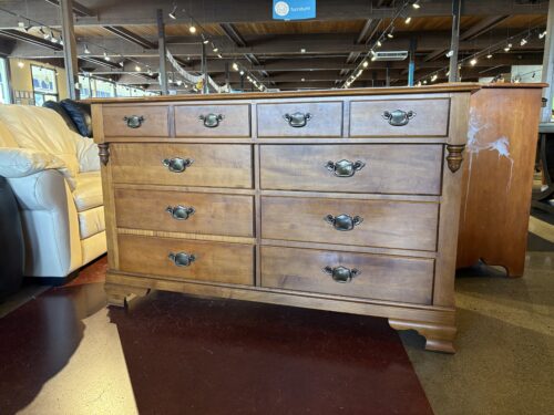 Nutmeg Maple Eight Drawer Dresser