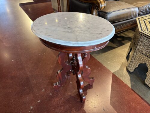 Antique Made in Italy Marble Top End Table