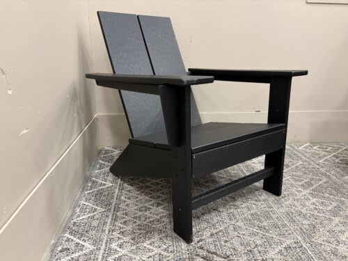 Modern Black Sleek Adirondack Outdoor Lounge Chair