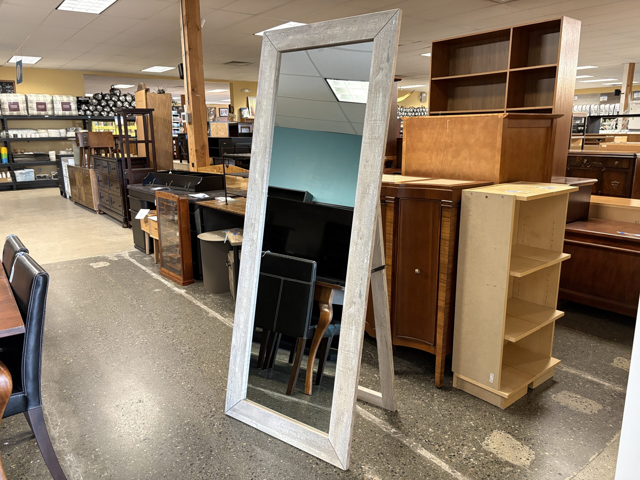 COASTER Cadence Grey Washed Oak Full Length Standing Mirror