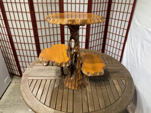 Mid-Century Japanese Root Carved Bonsai Tree Plant Stand
