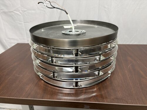 POTTERY BARN Cylindrical Crystal 3-Light Flush Fixture