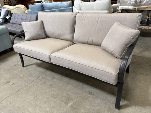 NEW! MACY'S St Croix Outdoor Sofa in Oyster Grey with Rust-Proof Cast Aluminium Frame