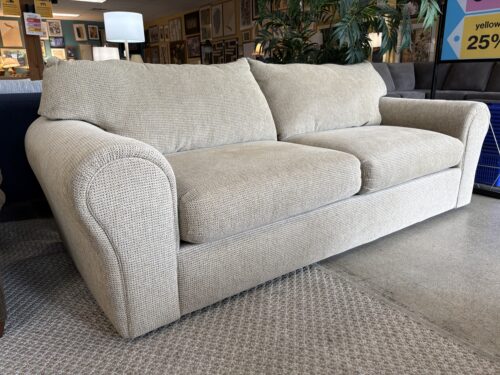 INTERLINE COLLECTION Tan Fabric Roll Arm Sofa