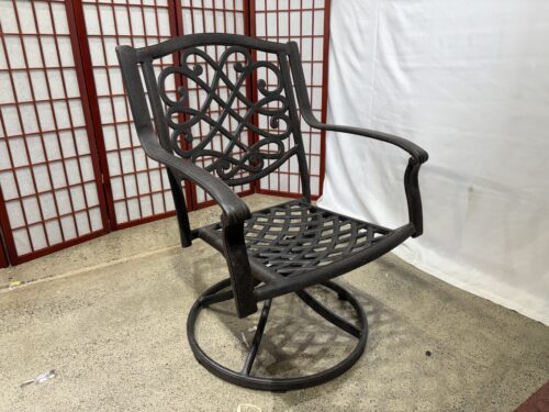 NEW! MACY'S Cast Aluminum Outdoor Rocking Swivel Chair