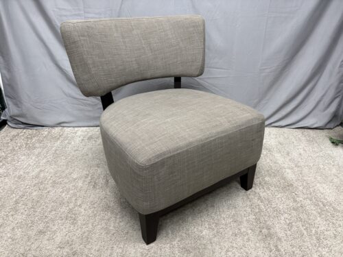 JASON FURNITURE Light Grey Fabric Contemporary Accent Chair